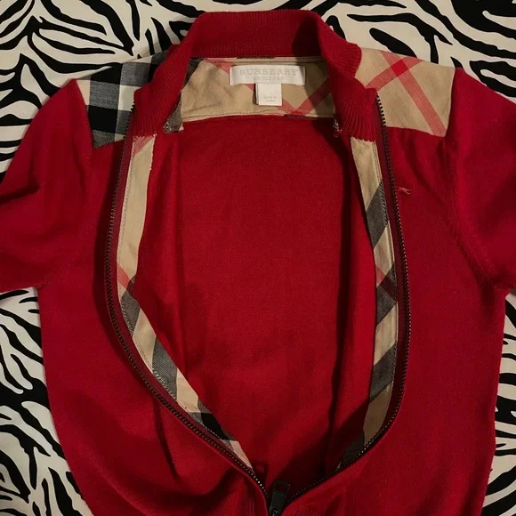 Authentic BURBERRY Plaid Sweater Cardigan - toddler 2Y - Picture 4 of 9